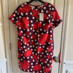 Boden mulled wine starry bird shift dress size 12